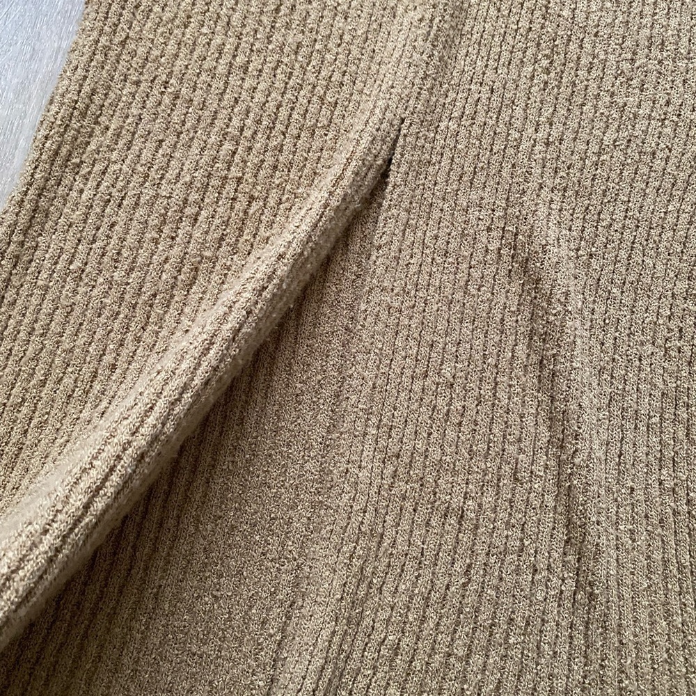 Vintage Y2k Camel Tan Open Front 3 Button Collard… - image 2